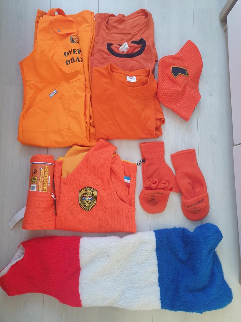 Oranje Fanpakket: Kleding en Accessoires voor Koningsdag, Ophalen of Verzenden, Zo goed als nieuw, Oranje of Koningsdag