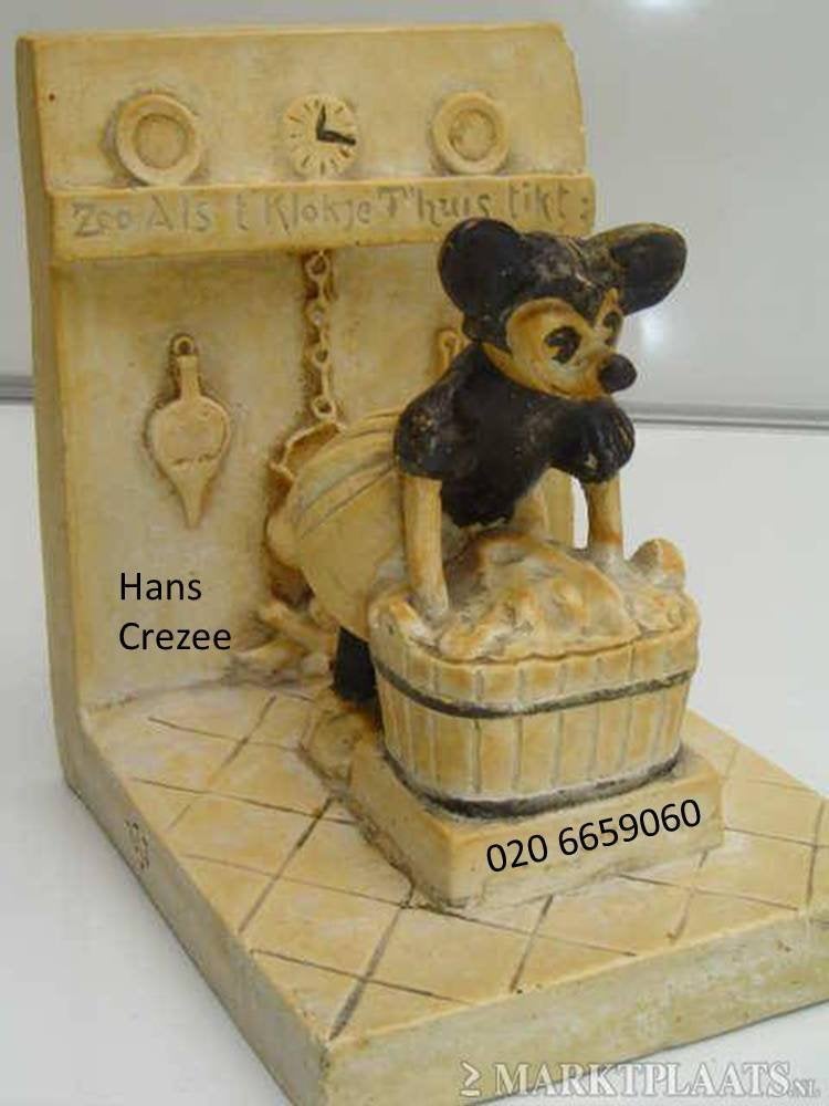 gezocht oud Disney Minnie Mickey Mouse boekensteun 1930 1940, Ophalen of Verzenden