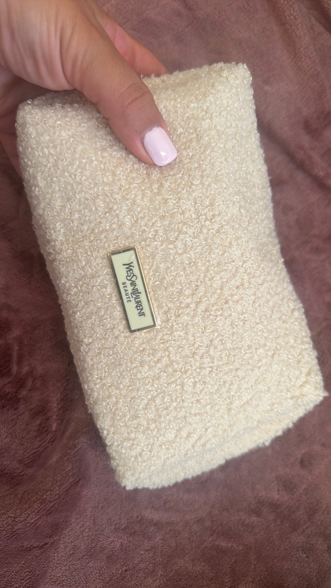 Ysl teddy pouch NIEUW, Ophalen of Verzenden, Zo goed als nieuw, Beige, Dame