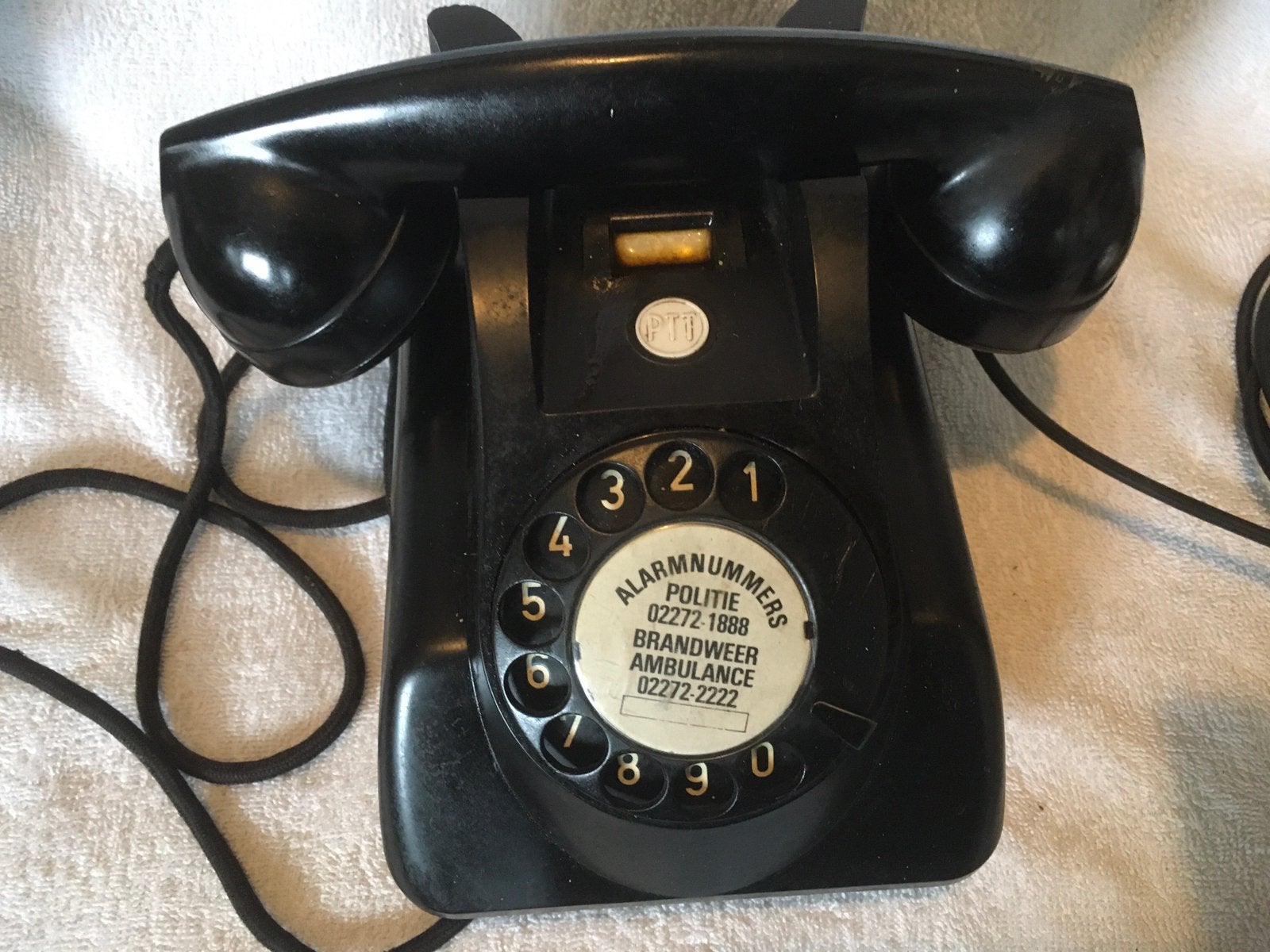 Ouderwetse Nederlandse Bakelieten Heemaf telefoon jaren 50, Ophalen of Verzenden, Gebruikt, Bakeliet
