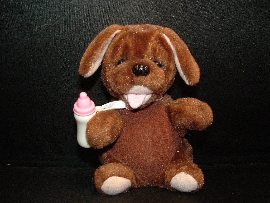 ANIMAGIC VIVID HOND PUPPY VELOURS BRUIN MET ECRU OPE, Ophalen of Verzenden, Nieuw, Overige typen