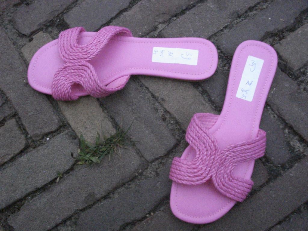 ROZE IBIZA BOHO FESTIVAL SLiPPERS 38 NIEUW GRATIS VERZENDING