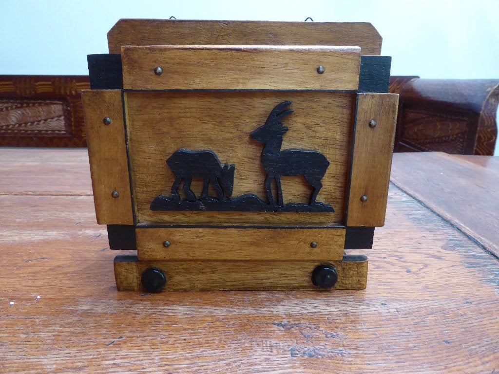 Art deco houten brievenhouder, Ophalen of Verzenden