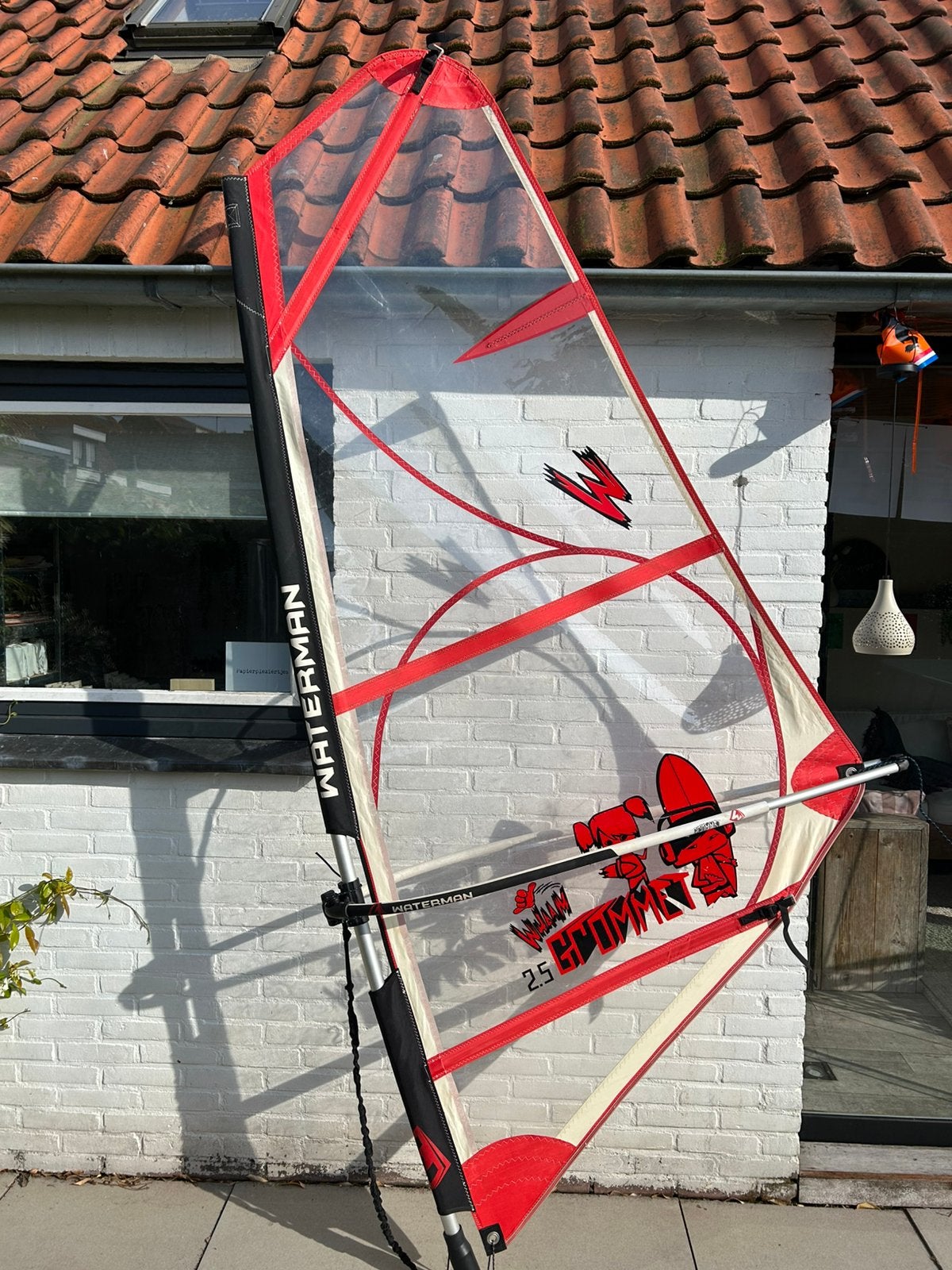 Kinder surfzeil Waterman Grommet 2,5m2, Ophalen of Verzenden, Zo goed als nieuw, Zeil