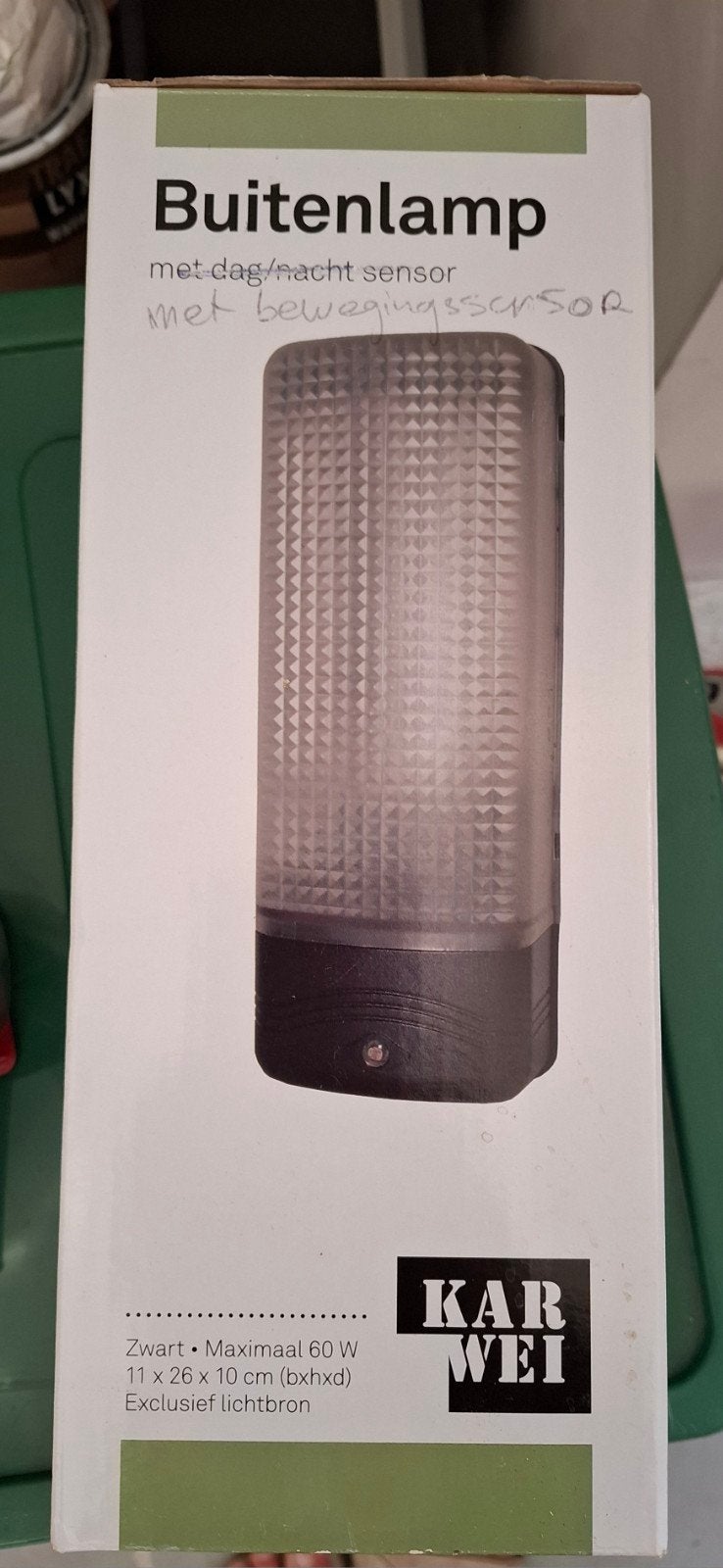 Buitenlamp met dag/nacht- en bewegingssensor, Ophalen, Kunststof, Minder dan 50 watt, Wandlamp