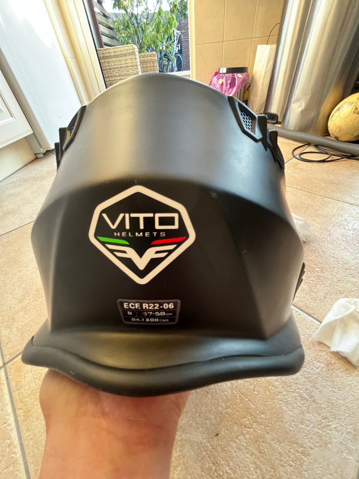 Vito scooterhelm mat zwart, maat M, Ophalen of Verzenden, Gebruikt, Medium