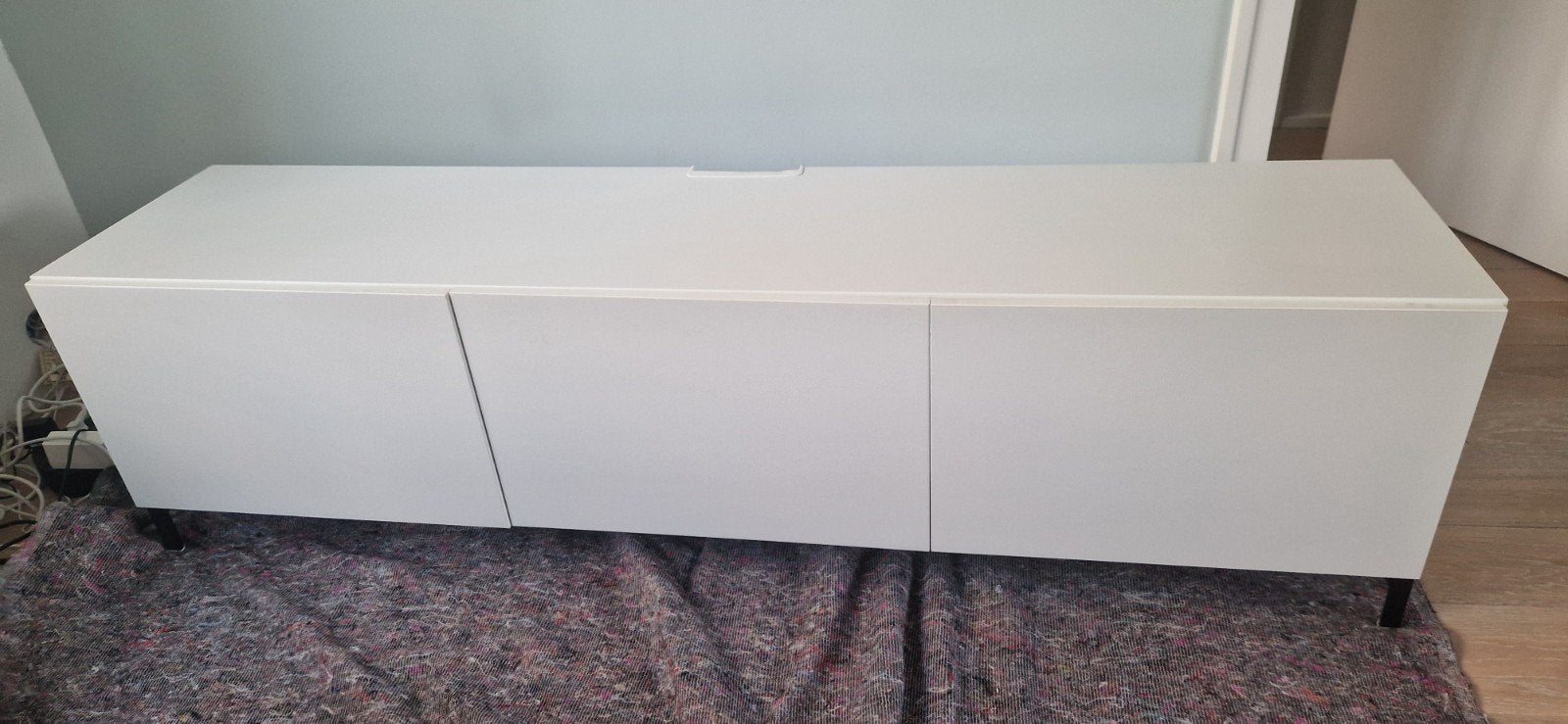 IKEA Besta TV-meubel wit met 3 deuren, Ophalen, Overige materialen, Gebruikt, 150 tot 200 cm