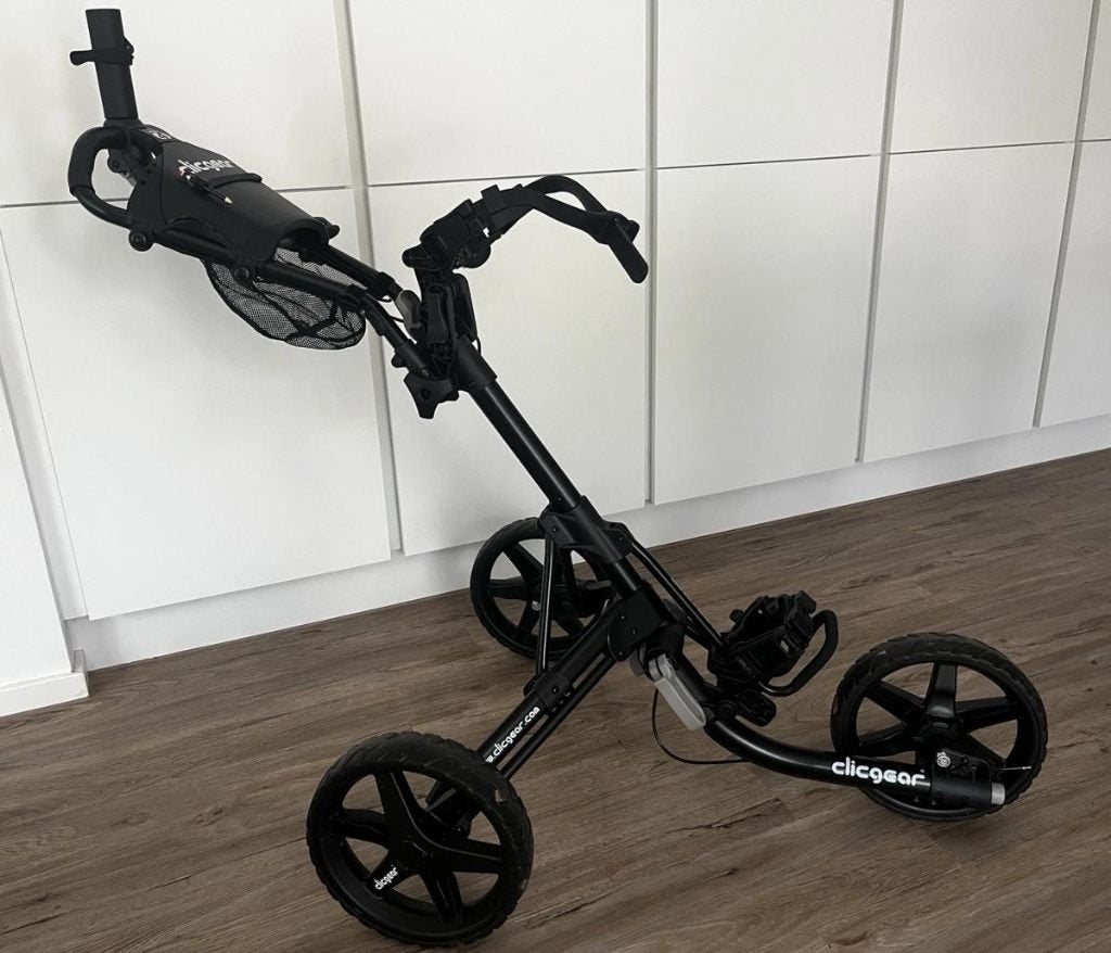 ClicGear Trolley Model 4, inklapbaar met parkeerrem, Sport en Fitness, Golf, Ophalen of Verzenden, Nieuw, Club