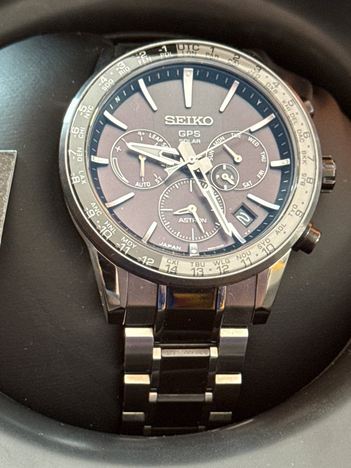 Seiko Astron GPS Solar titanium SSH011J1 - Zo goed als nieuw, Polshorloge, Overige materialen, Ophalen of Verzenden, Zo goed als nieuw