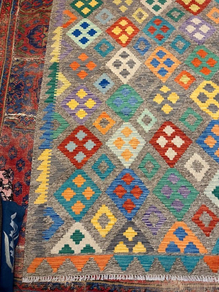 Hand Genopt Kilim ( Gelim ) 291 x 202 cm, Overige kleuren, Wol, 200 cm of meer, Ophalen of Verzenden