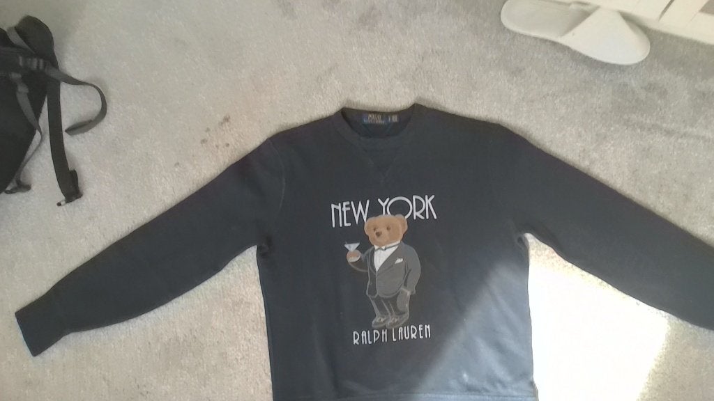 ralph lauren polo beer trui, Blauw, Ralph Lauren, Ophalen of Verzenden, Zo goed als nieuw