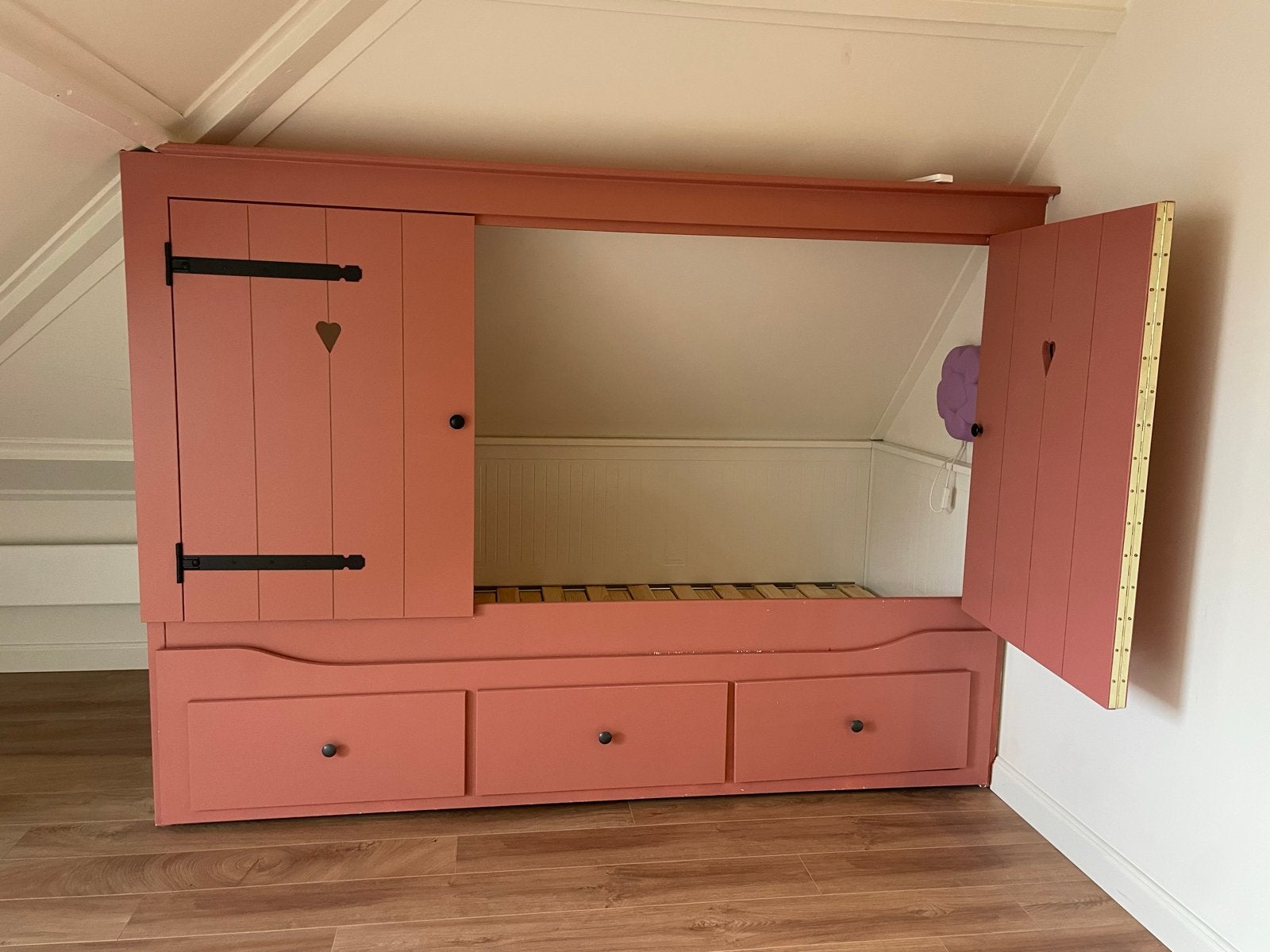 Uniek bedstee HEMNES bed met opbergruimte, Ophalen, Zo goed als nieuw, 80 cm, 200 cm