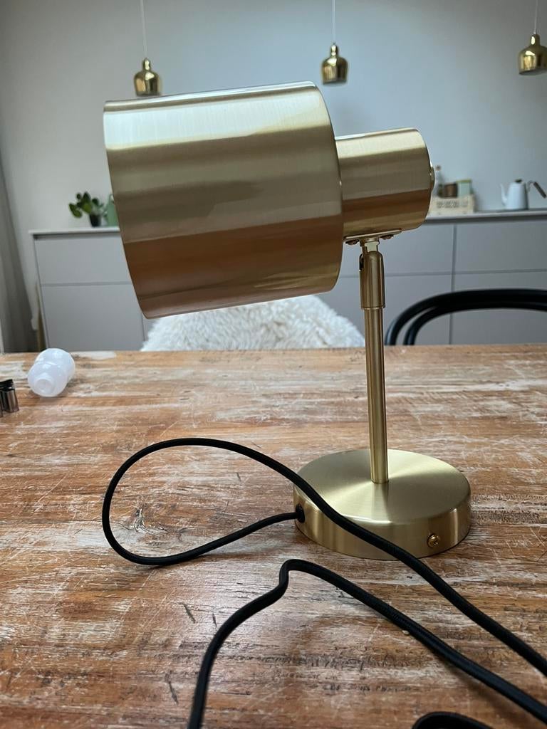 Gouden wandlamp, Ophalen, Zo goed als nieuw, Metaal