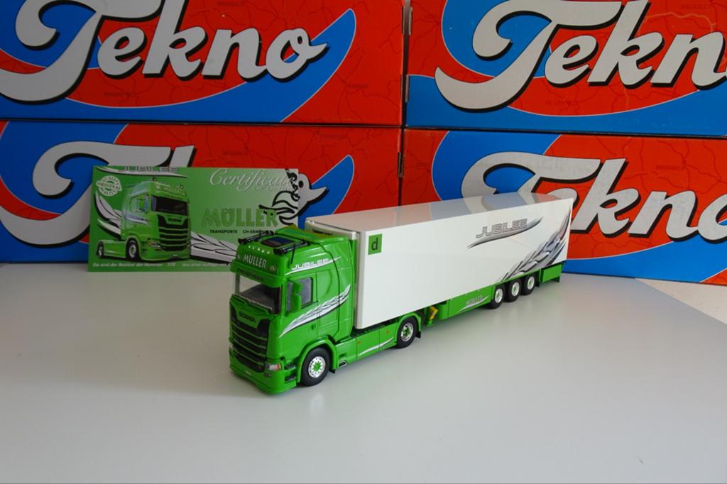 Müller "100 Jahr" Scania 590S - Tekno, Ophalen of Verzenden, Nieuw, Bus of Vrachtwagen, Tekno
