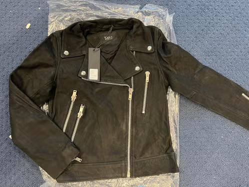 NIEUW! WHY7 zwarte echt leren jas maat M en L voor €189,99!, Maat 38/40 (M), Zwart, Nieuw, Ophalen of Verzenden