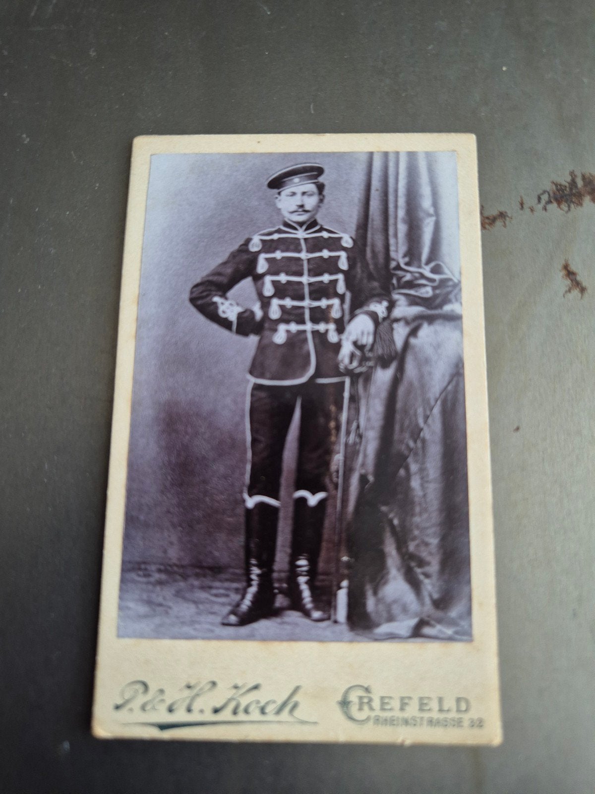 Antieke foto van een soldaat in uniform, Ophalen of Verzenden, Landmacht, Duitsland