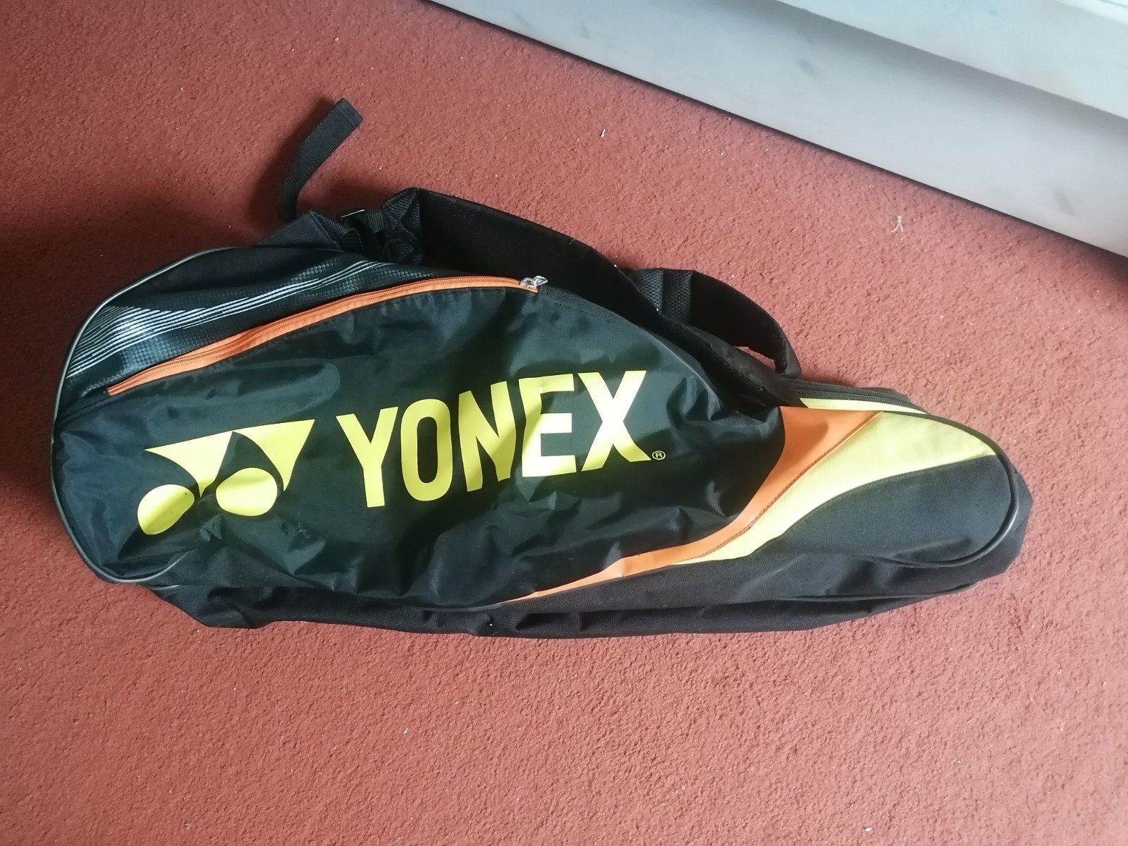 Yonex badminton/tennis tas - Zwart/Geel/Oranje, Ophalen, Gebruikt, Tas