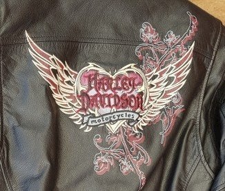 HARLEY DAVIDSON LEDEREN JAS, Motoren, Jas | leer, Harley Davidson. Origineel., Ophalen of Verzenden, Dames