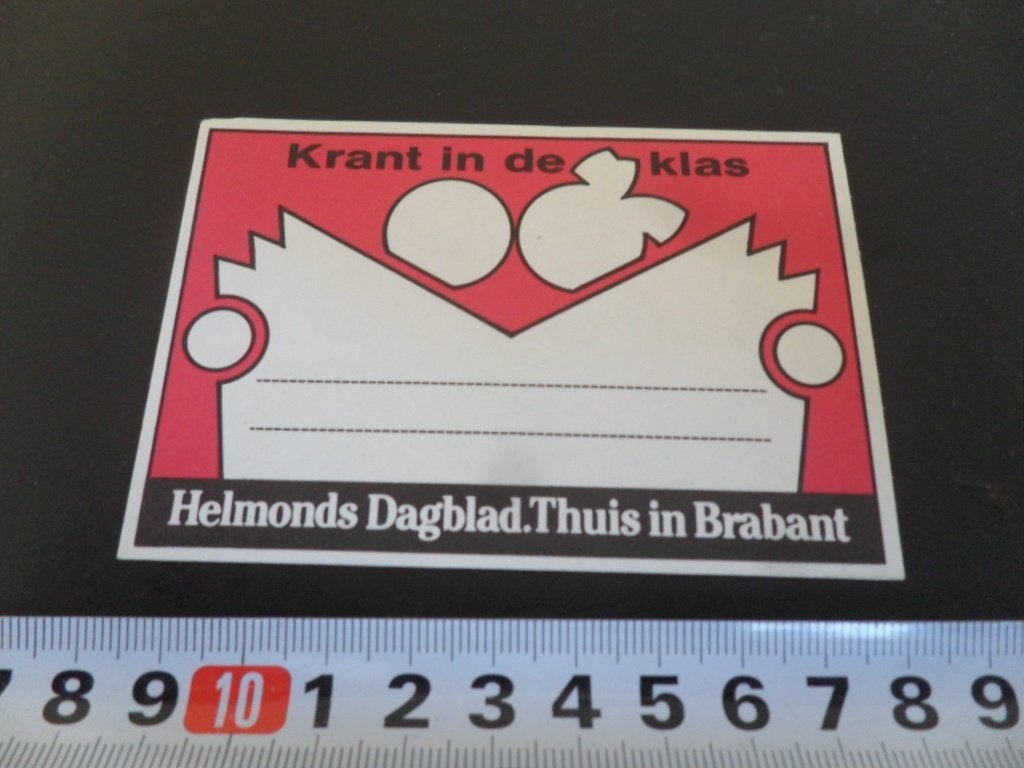 sticker Helmonds Dagblad Thuis in brabant Krant in de klas, Ophalen of Verzenden, Zo goed als nieuw
