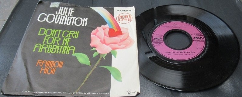 nieuwe single, JULIE COVINGTON, don't cry for me Argentina, Ophalen of Verzenden, Nieuw in verpakking, 7 inch, Overige soorten