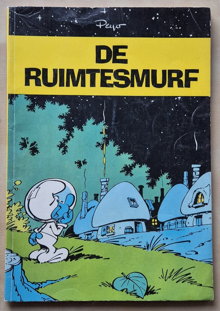 De Smurfen | De ruimtesmurf | Geillustreerde Pers, 1969, Boeken, Stripboeken, Gelezen, Eén stripboek, Ophalen of Verzenden, PEYO (Pierre Culliford)