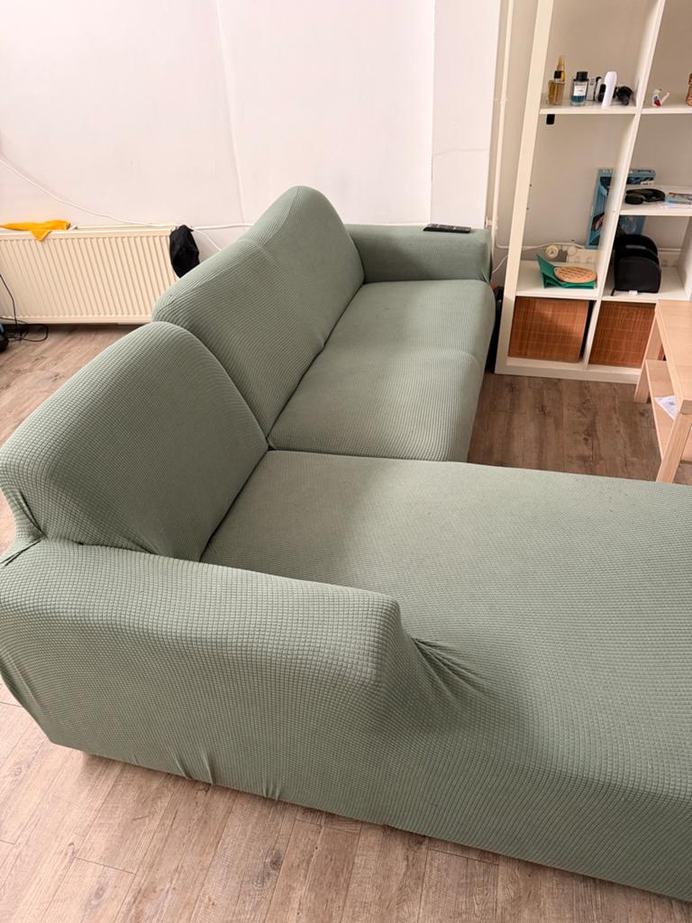 Gratis L-vormige bank, Gebruikt, 100 tot 125 cm, Hoekbank, Driepersoons