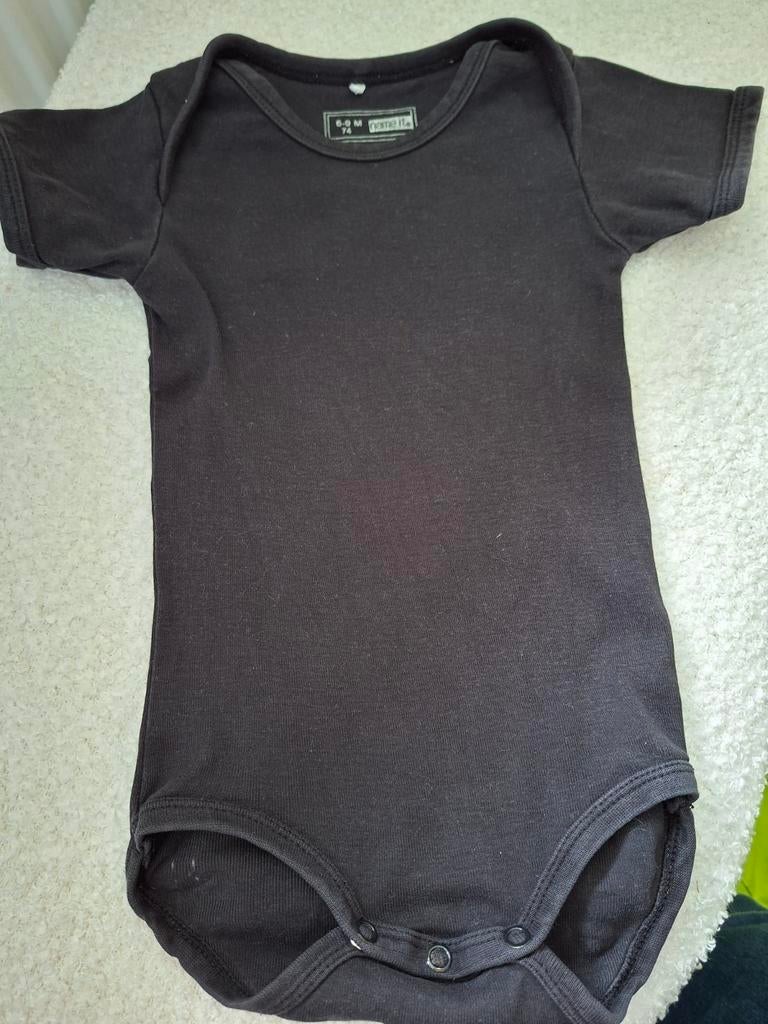 Zwarte romper korte mouw Name It maat 74/80, Nacht- of Onderkleding, Gebruikt, Jongetje of Meisje, Ophalen of Verzenden