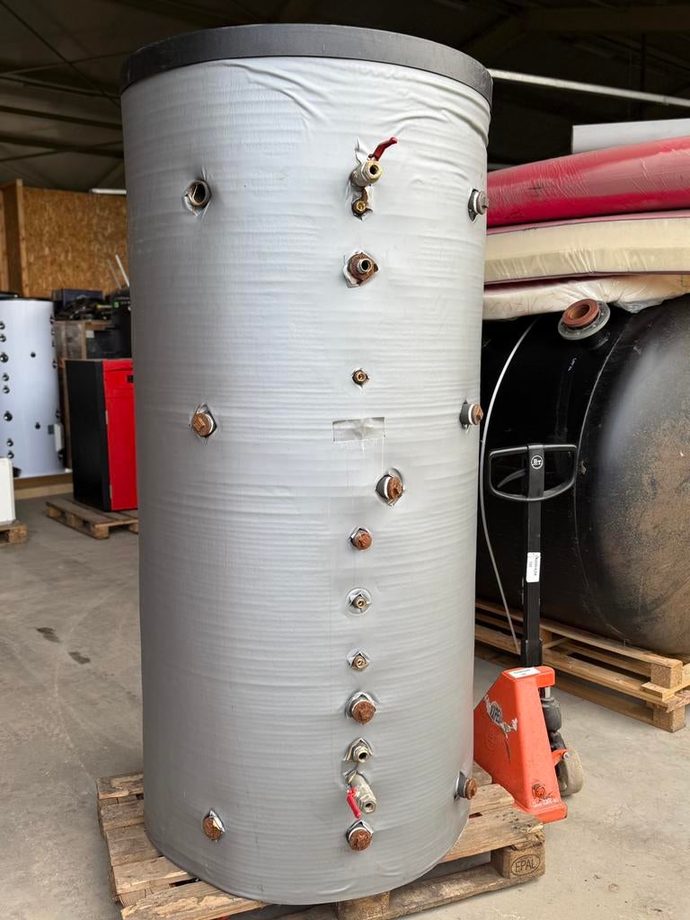 Cv Buffervat 1000 liter - Rvs Tapwater spiraal, 1000 liter buffervat rvs spiraal, Gebruikt, Www.cvheat.com, 100 liter of meer