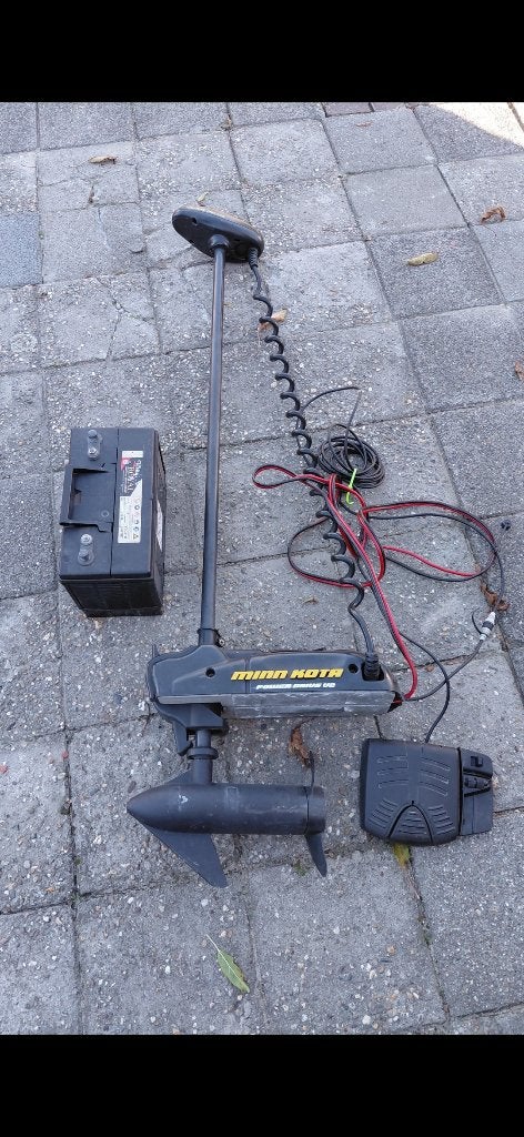 Minn kota Powerdrive 42 LBS met voetpedaal, Ophalen of Verzenden, Gebruikt, Overige typen