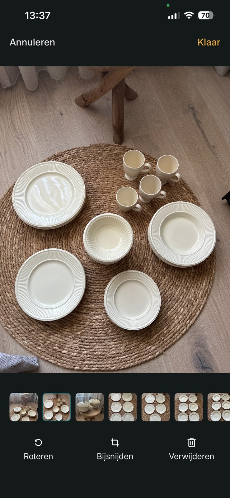 Wedgwood Edme plain servies, Ophalen