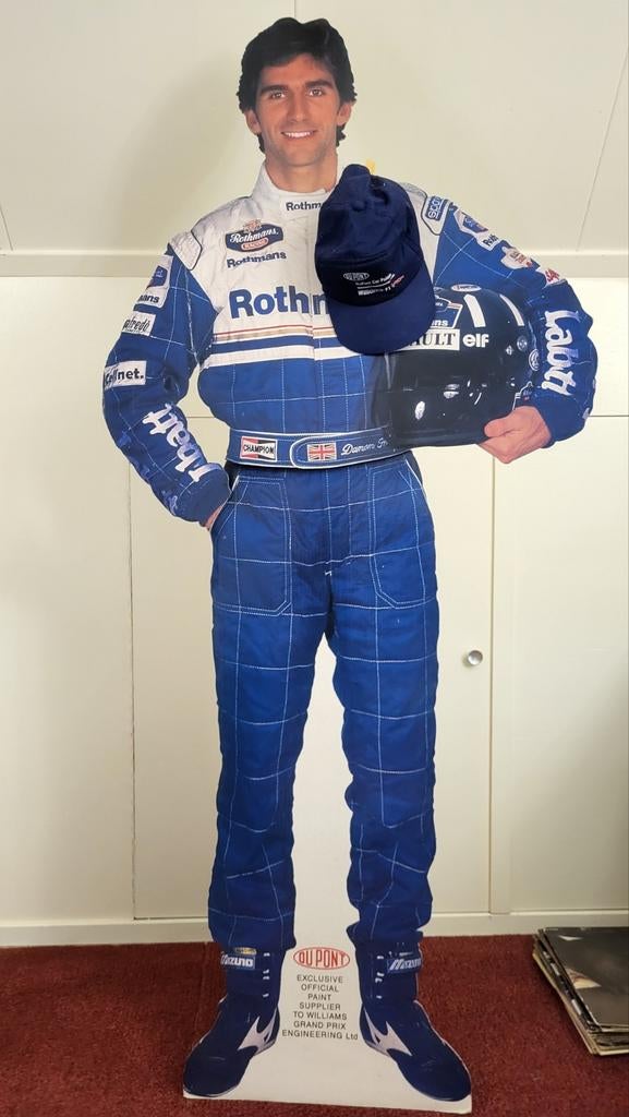 Damon Hill Levensgrote Kartonnen Uitsnede F1 Williams, Ophalen, Gebruikt, Formule 1