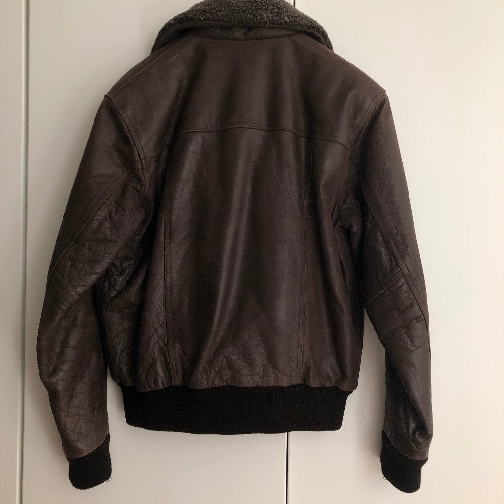 Mooi piloten jack leren jas Bruin, Ophalen, Nieuw, Maat 42/44 (L), Bruin