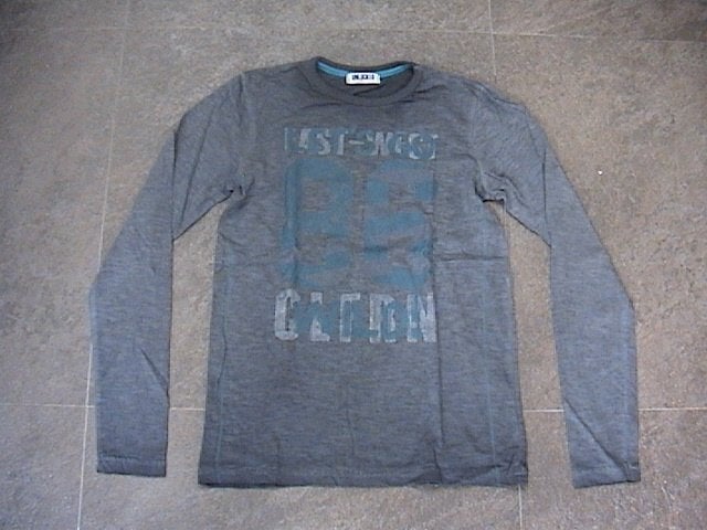 UNLOCKED grijs shirt / longsleeve met lange mouwen + opdruk, Kinderen en Baby's, Gebruikt, Ophalen of Verzenden, Shirt of Longsleeve