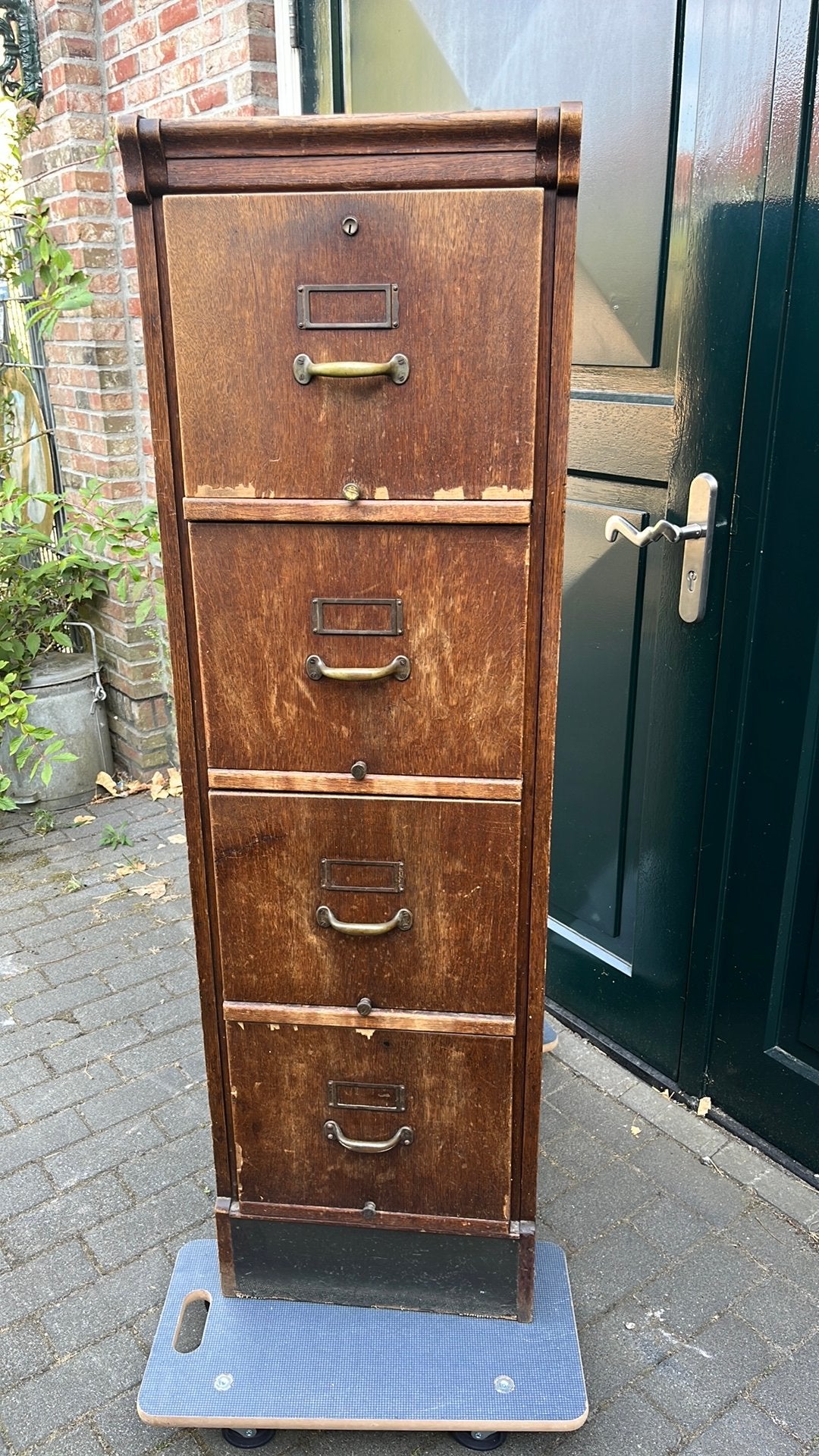 Antieke eiken Archiefkast, jaren 30., Ophalen