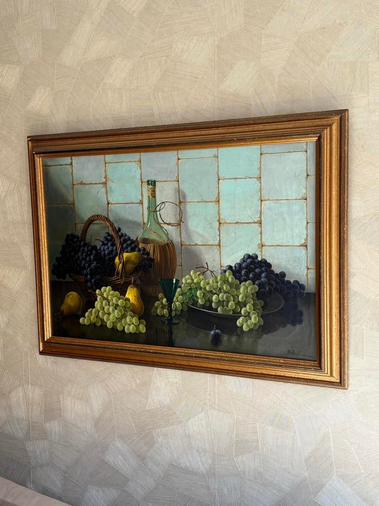 Dik Isselman - Stilleven met fruit, olieverf op doek, Ophalen