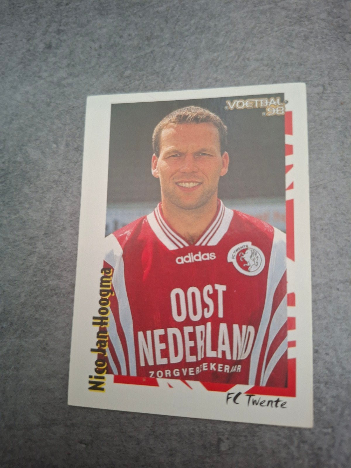 Panini sticker Voetbal 98. Nico Jan Hoogma FC Twente., Ophalen of Verzenden, Zo goed als nieuw, Sticker