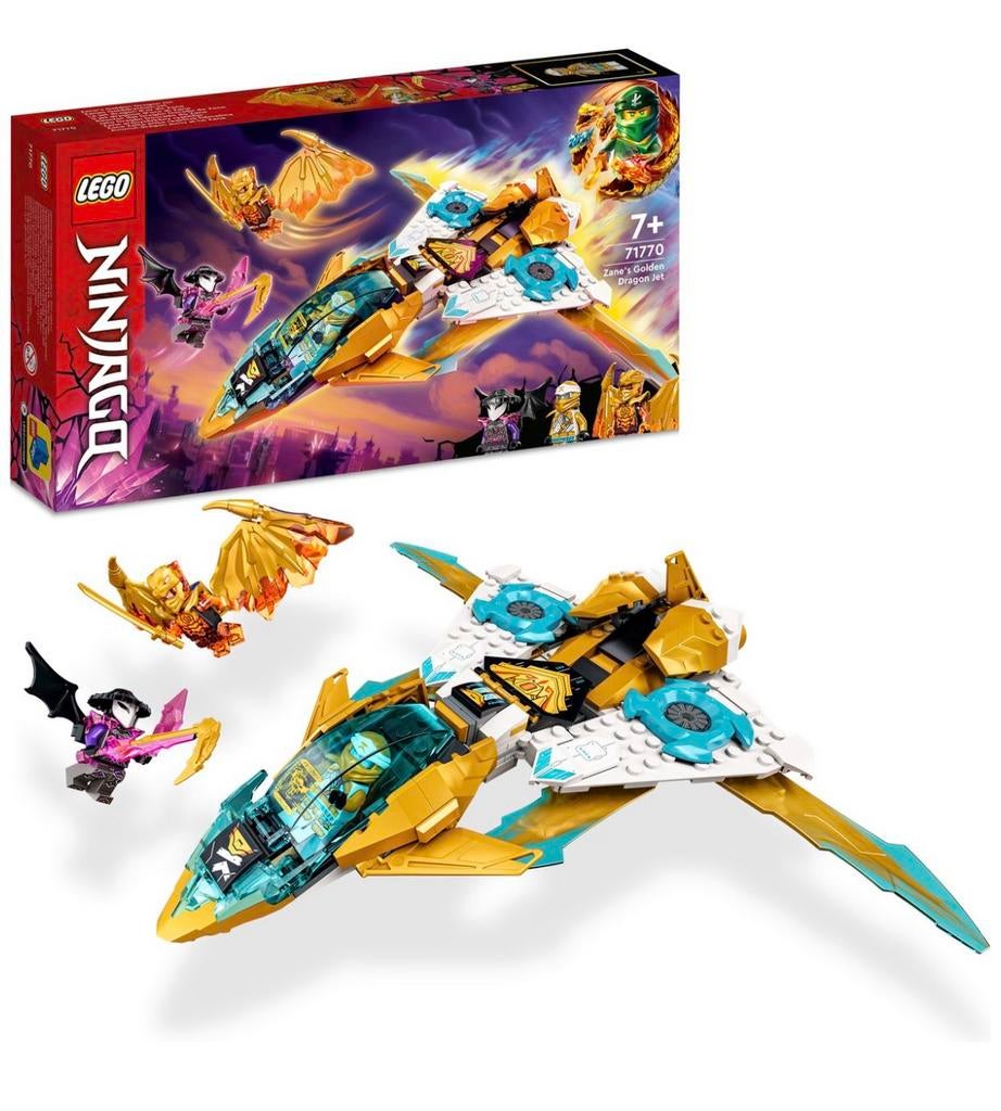 Lego ninjago zane’s gouden drakenvliegtuig 71770, Compleet, Lego, Ophalen of Verzenden, Zo goed als nieuw