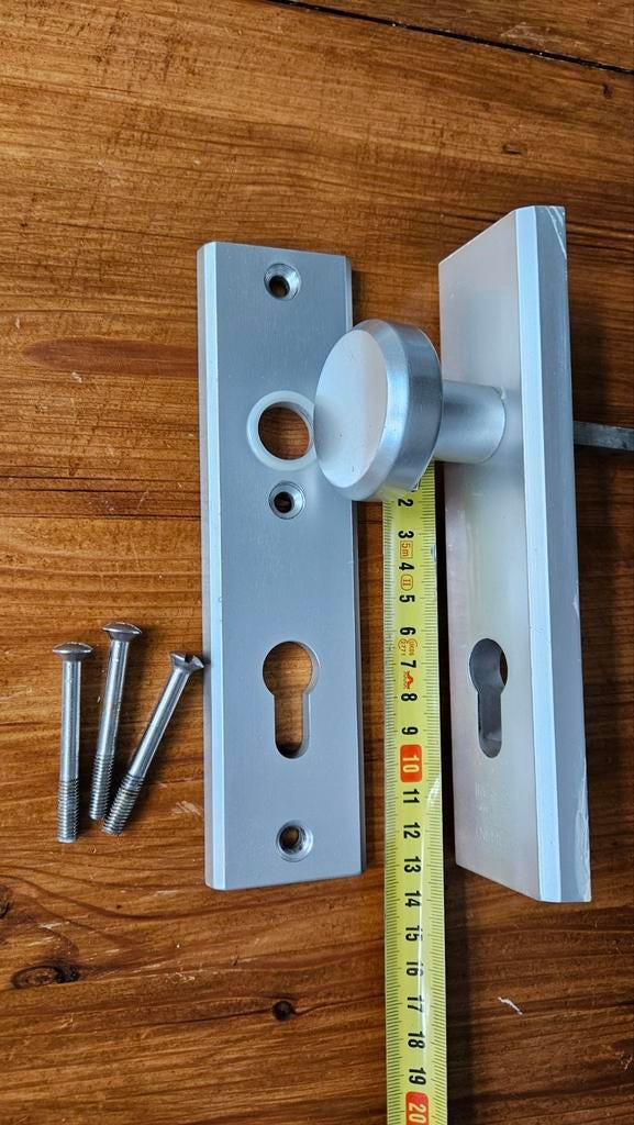 NEMEF E172 skg2 / skg** kortschild deurbeslag met knop, Ophalen of Verzenden, Zo goed als nieuw, Overige materialen, Klink of Kruk