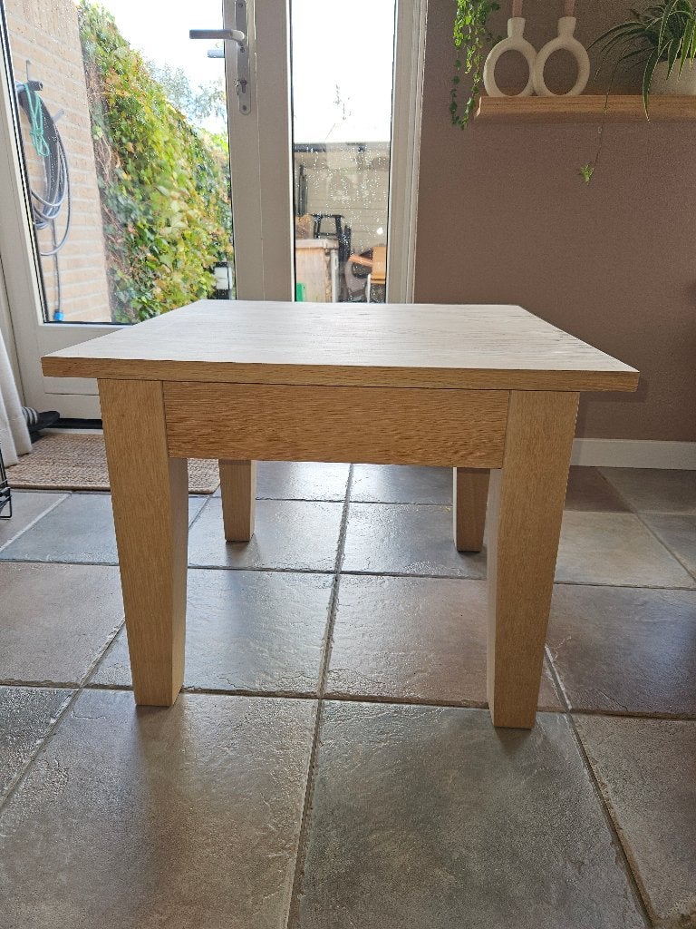 Te koop Salontafel / Bijzettafel, Vierkant, 55 tot 75 cm, Hout, Ophalen