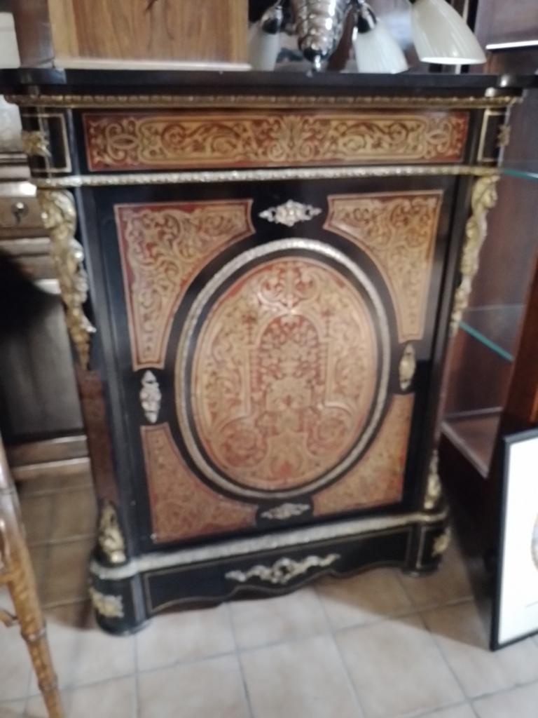 Antieke Boulle kast met marqueterie en vergulde details, Ophalen
