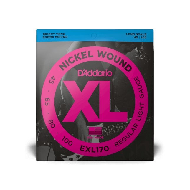 D'Addario EXL170 Regular Light basgitaar snarenset, ., Nieuw, ., .