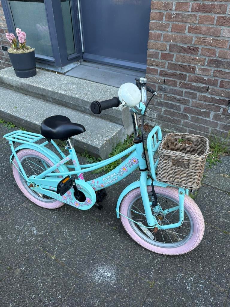 Supersuper Lola Kinderfiets 16 inch, Ophalen, Terugtraprem, Zijwieltjes, 16 tot 20 inch