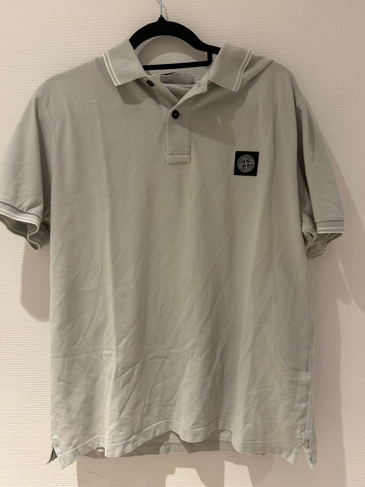 Stone Island polo crème/beige – Compass badge, Kleding | Heren, Ophalen of Verzenden, Zo goed als nieuw, Beige