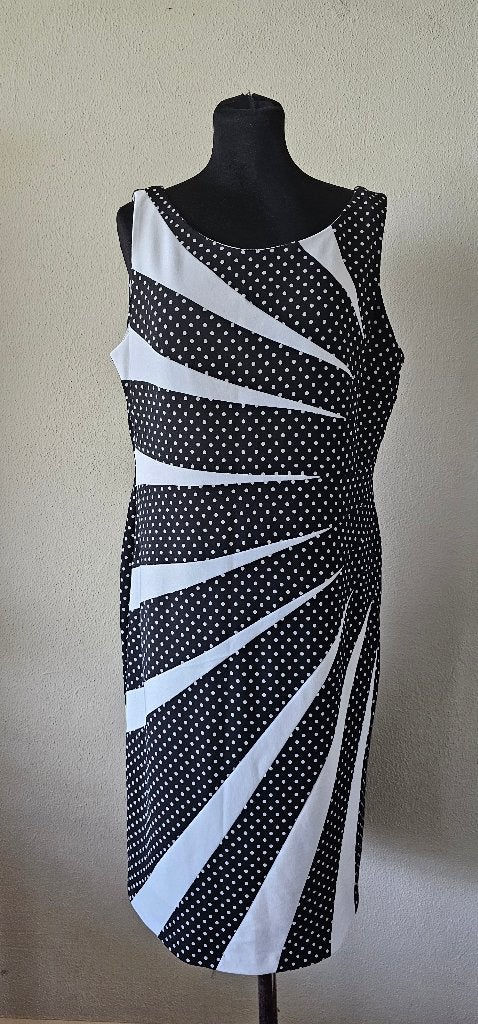 Joseph Ribkoff Jurk Maat 44 Zwart-Wit Polkadot (17425), Kleding | Dames, Joseph Ribkoff, Ophalen of Verzenden, Zo goed als nieuw