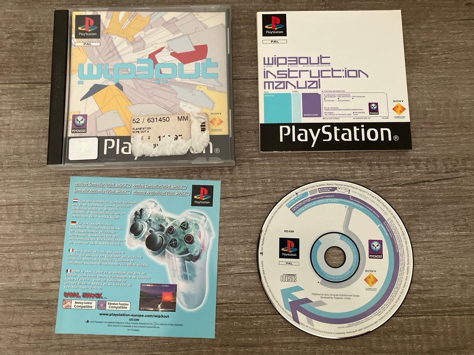 Wip3out PlayStation 1 (PS1) PAL - Compleet met handleiding, Spelcomputers en Games, Games | Sony PlayStation 1, Gebruikt, 1 speler