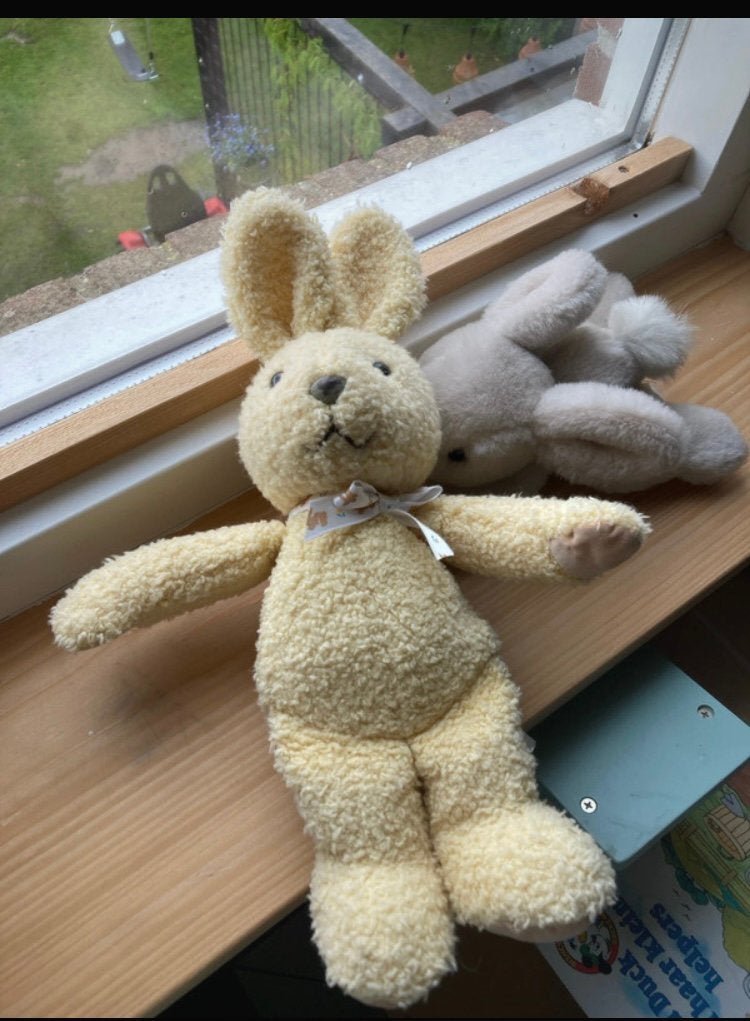 Vintage konijn en zeer zacht hondje!, Overige merken, Overige karakters, Konijn, Ophalen of Verzenden