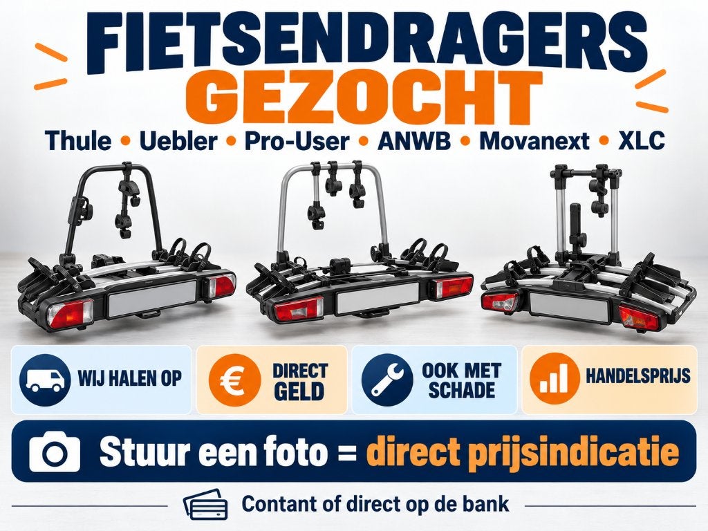 FIETSENDRAGERS GEZOCHT – DIRECT GELD!, Auto diversen, Ophalen of Verzenden, Trekhaakdrager