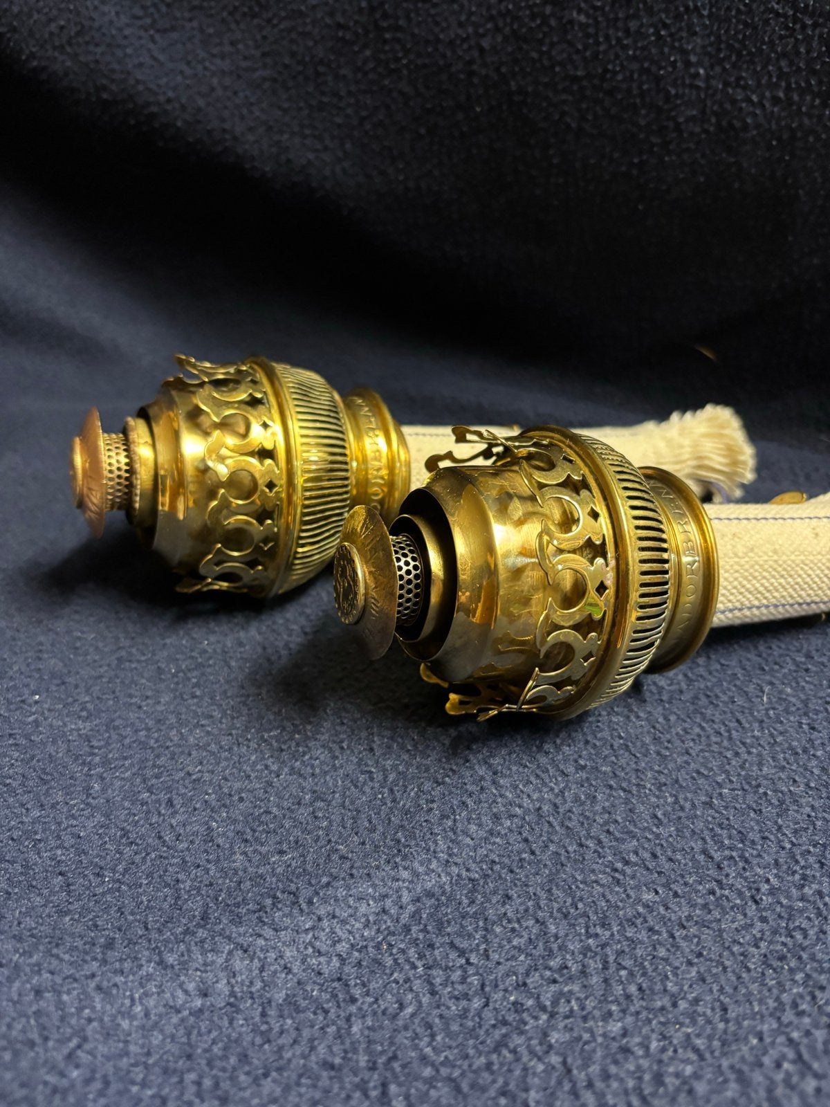 Set van 2 Matador branders voor olielampen, 20''', Antiek en Kunst, Antiek | Lampen, Ophalen of Verzenden