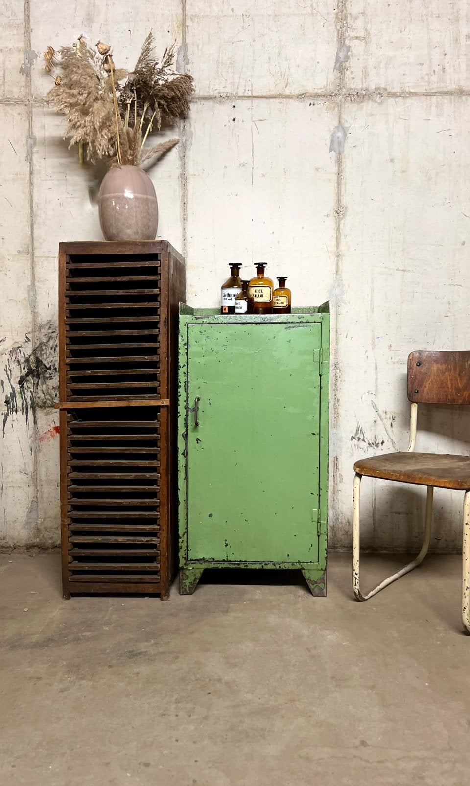 Industriële vintage werkplaatskast kast, Ophalen