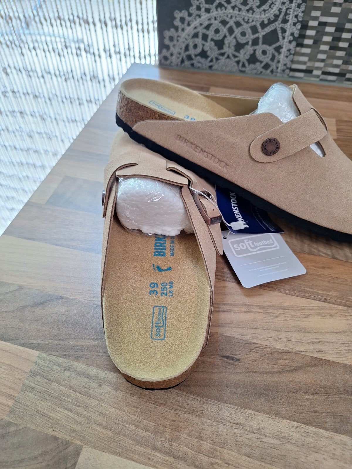 Birkenstock Boston., Verzenden, Beige, Nieuw, Sandalen of Muiltjes